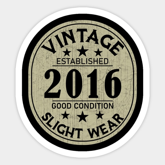 2016 Vintage - Good Condition Slight Wear Sticker by Stacy Peters Art